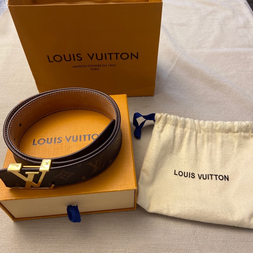 Brown monogram Louis Vuitton belt